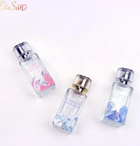 50ML cylindrical glass bottle with color pattern
